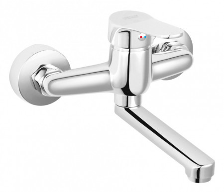 BIS3 - Baterie Perete Lavoar/Spalator Isso, Pipa 13Cm, Crom