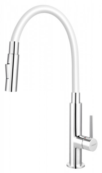 BZA43W - Zumba Slim 2F - baterie stativa bucatarie pipa flexibila, alb