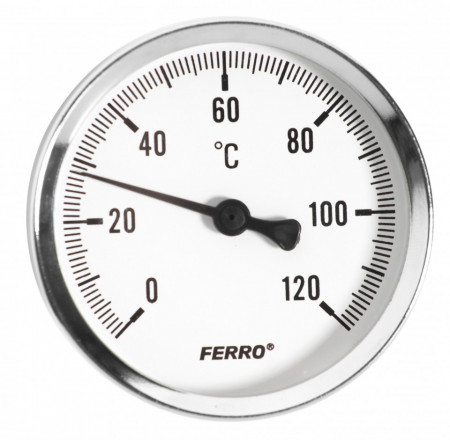 T40120A - Termometru D.40 mm 1/4", axial, 0-120°C