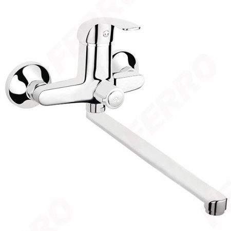 BVA5A - Baterie Perete Cada/Dus Vasto, Crom Pipa Mobila L=350 Mm - BVA5A
