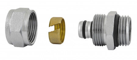 ZL1601C - Racord alama cromata prin compresie D.16x1/2" FE pt. teava multistrat
