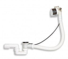 488,0 - Coloana Automata Cada Alimentare Apa Si Sifon D.1 1/2X40/50, Pp Alb /Crom - 488,0