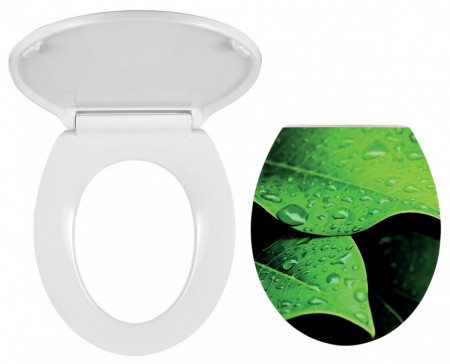 WC/SOFTNATURE - Capac WC din duroplast inchidere lenta, decor natura