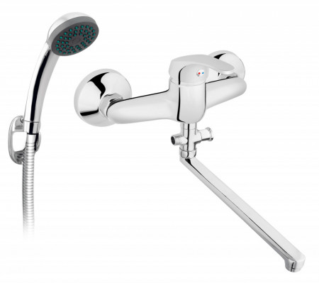 BBC55A - Basic - perete cada/dus pipa mobila si set dus inclus