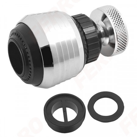P1014-W - Regulator De Debit Pivotant, Crom/Negru Pt. Baterii Spalator