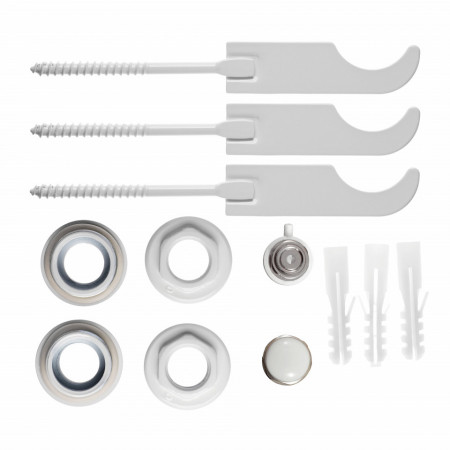 ZGG3BA - Set reductii 1x1/2" dop, aerisitor higroscopic 1/2" si 3 console pt. radiatoare de aluminiu
