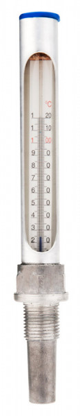TK34100 - Termometru cilindric drept 3/4", 100 °C, din aluminiu