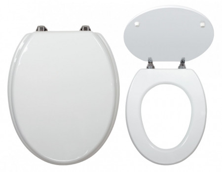 WC/BILA - Capac WC alb, lemn