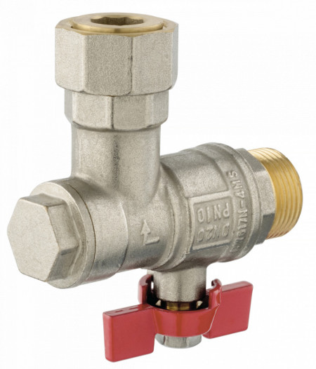 KFMF2SGK - Robinet trecere coltar cu semiolandez si filtru PN10, 3/4" FI-FI