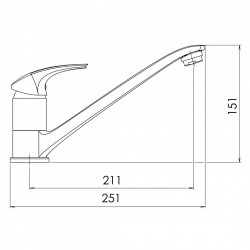57091,1 - Metalia 57 White/Chrome - baterie stativa lavoar pipa lunga, mobila - Img 2