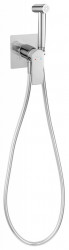 BAQ66P - Baterie ingropata bideu Algeo Square, crom cu accesorii - Img 1