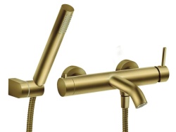 BCK11BG - Baterie Perete Cada/Dus Ciriculus, Auriu Periat Cu Accesorii