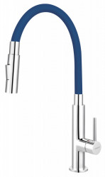 BZA43L - Zumba Slim 2F - baterie stativa bucatarie pipa flexibila, albastru - Img 1