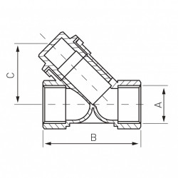 F10 - Filtru Y din alama 4" FI-FI impuritati - Img 2