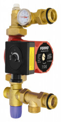 GM1F-40GPA - Grup de amestec incalzire in pardoseala pt. colectori 1”cu vana 3 cai termostatata si pompa GPA II 25‑4‑130 - Img 1