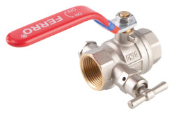 KFPOM1 - Robinet cu bila filet int-int F-Power 1/2`` cu aerisitor manual si dop - Img 1