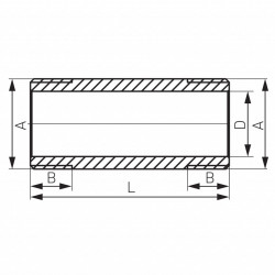 KR107Z - Stut filetat din alama 1" , L=107 mm - Img 2