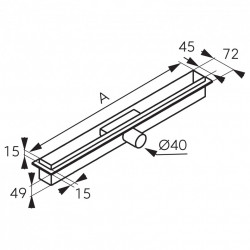 OLSP1-60 - Super Slim Pro - rigola dus liniara, 60cm, alama crom - Img 2