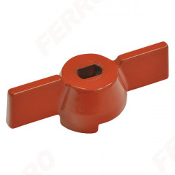 RKM1 - Maneta Fluture Ferro Pt Robinet Bila 1/2`` Rosu