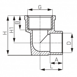 4472-2202 - Cot talpa alama D.22x3/4" FI, imbinare prin sudura - Img 2