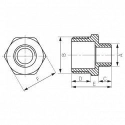 N11Z - Niplu redus alama 1/2"x3/8" - Img 2