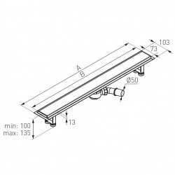 OL70 - Rigola dus liniara, 70cm, inox - Img 2