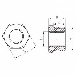 R02C - Reductie alama cromata 1/2"x3/8" FE-FI - Img 2
