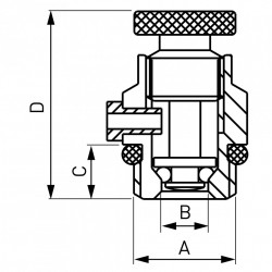 RA501/8 - Aerisitor manual 1/4", metal - Img 2