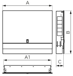 SZP0 - Caseta metalica colectori/distribuitori 335x575-665x110 montaj ingropat - Img 3