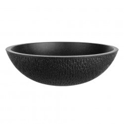 VRR1721T - Lavoar pe blat granit rotund fara preaplin Ø410x135 mm , negru-grafit - Img 1