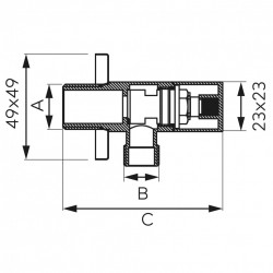 Z294-G - Robinet coltar cu cartus ceramic 1/2"x1/2" Quadro, auriu - Img 2