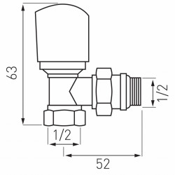 ZTI5Y - Robinet radiator termostatic tur coltar 1/2" - Img 2