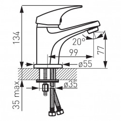 BFO2-LB - Bateria stativa lavoar Ferro One Leed Breeam, crom ventil - BFO2-LB (termen livrare 21 zile) - Img 2