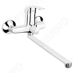 BVA5A - Baterie Perete Cada/Dus Vasto, Crom Pipa Mobila L=350 Mm - BVA5A