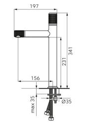 FD1-ARD-2L-25 - ARDESIA, Baterie stativa lavoar inalta - Img 5