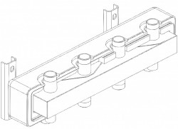 RSIM05 - Distribuitor de otel izolat 1 1/2", 3 m³/h 5 circuite 1" - Img 2