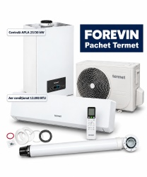 Set Termet APLA 25/30 kW cu climatizor inverter 12.000 BTU și kit coaxial pentru centrală