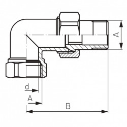 SG5 - Cot olandez din alama 1/2" FI-FE etansare conica - Img 2