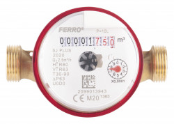 SJ15ACPLUSPLI - Contor monojet apa calda 1/2", 2.5m³/h adaptat pt. emitator impuls
