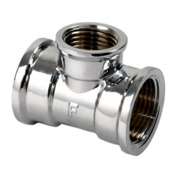 T08C - Teu redus alama cromata 3/4"x1/2"x3/4" - Img 1