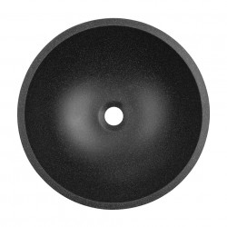 VRR1721T - Lavoar pe blat granit rotund fara preaplin Ø410x135 mm , negru-grafit - Img 2