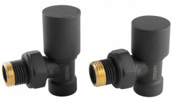 ZGB31AT - Set robineti radiator tur/retur coltari 1/2", antracit