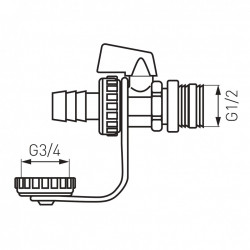 ZSU1S - Robinet "mini" de golire din alama sfera 1/2" FE, 150°C pt. instalatii solare - Img 2