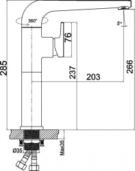 42713,0 - Baterie Stativa Spalator Vision X, Crom Pipa Inalta - Img 2