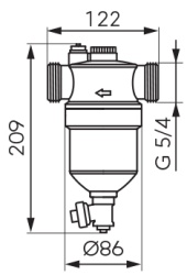 FMDS32 - Filtru antimagnetită, 1 1/4", FE-FE - Img 2