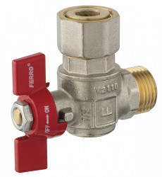 KFM1SGK - Robinet trecere coltar orizontal cu semiolandez PN10, 1/2" FI-FI - Img 1