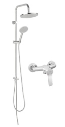 Pachet complet dus FERRO – baterie perete STRATOS si sistem dus PREMIUM dual cu cap fix si para de mana