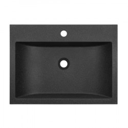 VGA1710T - Lavoar granit cu preaplin 600x440x122 mm, negru-grafit - Img 2