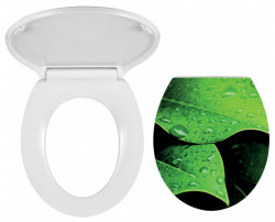 WC/SOFTNATURE - Capac WC din duroplast inchidere lenta, decor natura - Img 1