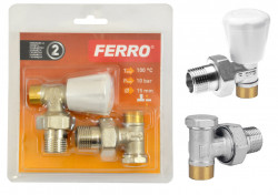 ZGL02 - Set robineti radiator tur/retur coltari 1/2"x15 mm lipire